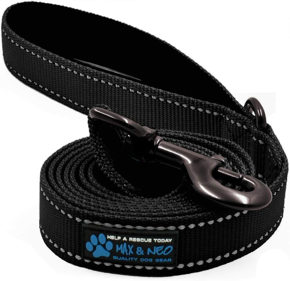 max and neo reflective nylon dog leash