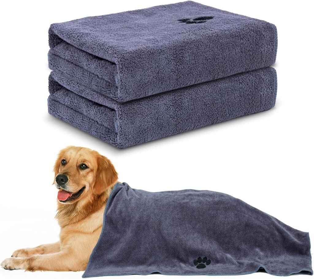 microfiber dog towel drying