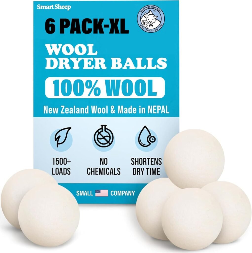 smart sheep wool dryer balls natural fabric softener pets